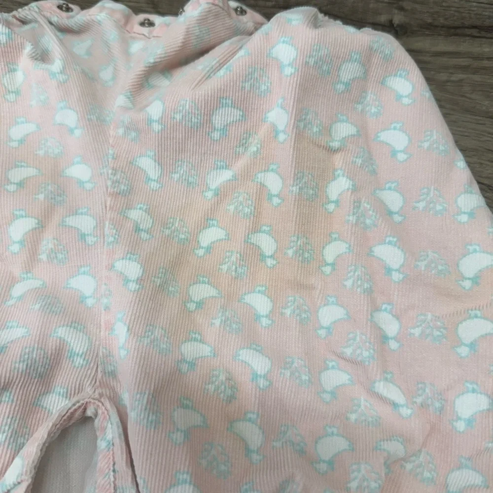 Baby Vintage Oshkosh‎ Light Pink Corduroy Romper Onesie Duck Print size 18M